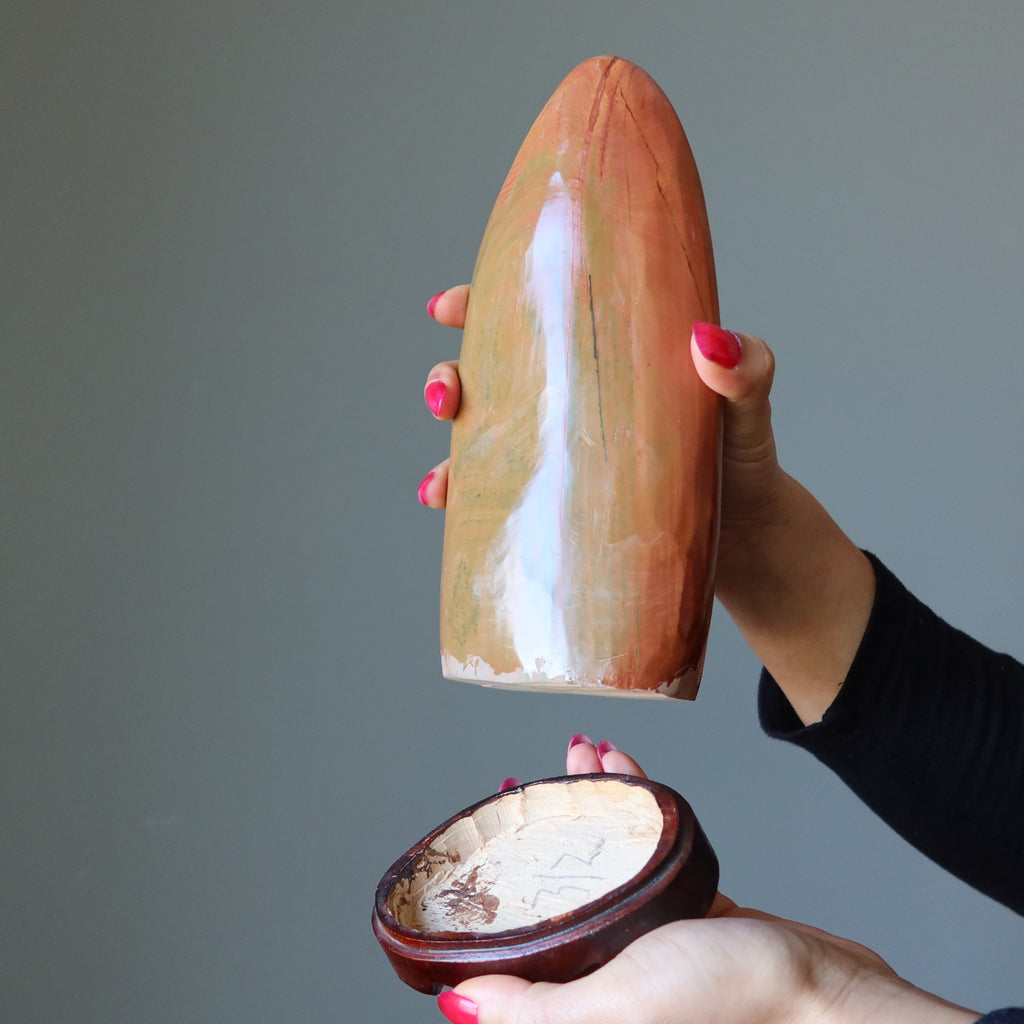 Red Jasper Showpiece Vibrant Standing Stone