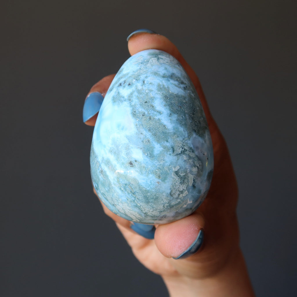 Larimar Egg Blue Atlantis Caribbean Sea Stone