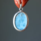 Larimar Pendant Celestial Mirror Blue Sterling Silver