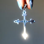 Larimar Pendant Heaven Cross Sterling Silver