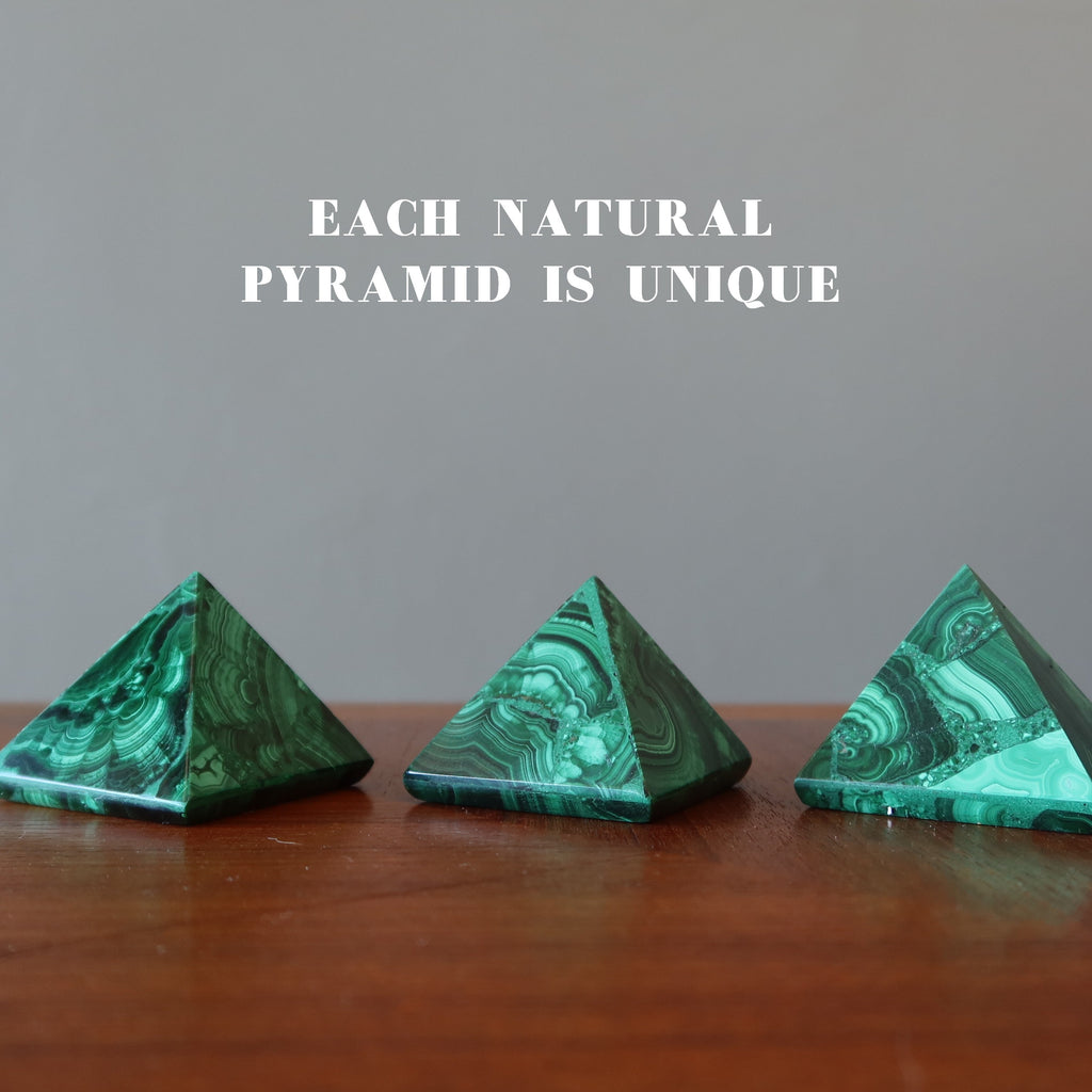 Malachite Pyramid Green Spirit of Congo