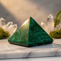 Malachite Pyramid in elegant setting