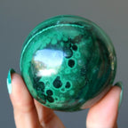 Malachite Sphere Green Swirl Soiree Crystal Ball