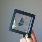 Moldavite Green Tektite Call of Karma Slim Slice