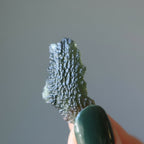 Moldavite Green Tektite Call of Karma Slim Slice