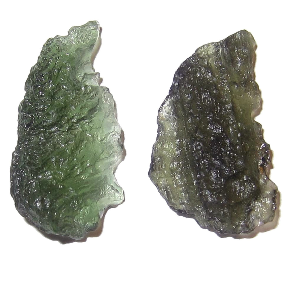 Moldavite Green Tektite Pair Cosmic Lover Soulmates
