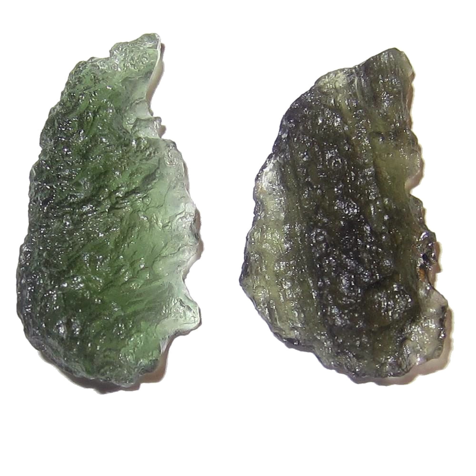 Moldavite Green Tektite Pair Cosmic Lover Soulmates