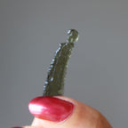 Moldavite Green Tektite Saber Wand Space Protector