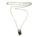 Moldavite Necklace Light of Aurora Gem Sterling