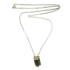 Moldavite Necklace Light of Aurora Gem Sterling