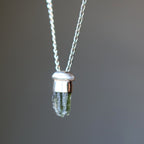 Moldavite Necklace Light of Aurora Gem Sterling