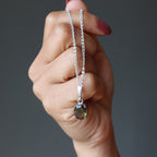 Moldavite Necklace North Star Blessings Sterling Silver