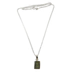 Moldavite Necklace Cosmic Window Sterling Silver Gem