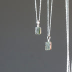 Moldavite Necklace Cosmic Window Sterling Silver Gem
