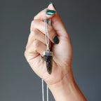 Moldavite Necklace High Vibration Gem Sterling Silver