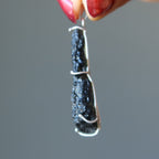 Moldavite Pendant Green Tektite Alien Sterling Silver