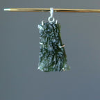 Moldavite Pendant Green Tektite Alien Sterling Silver