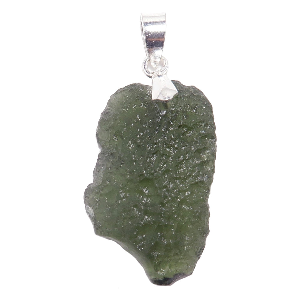 Moldavite Pendant Real Deal Czech Sterling Silver