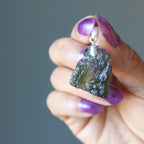 Moldavite Pendant Real Deal Czech Sterling Silver
