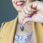 Moldavite Pendant Real Deal Czech Sterling Silver