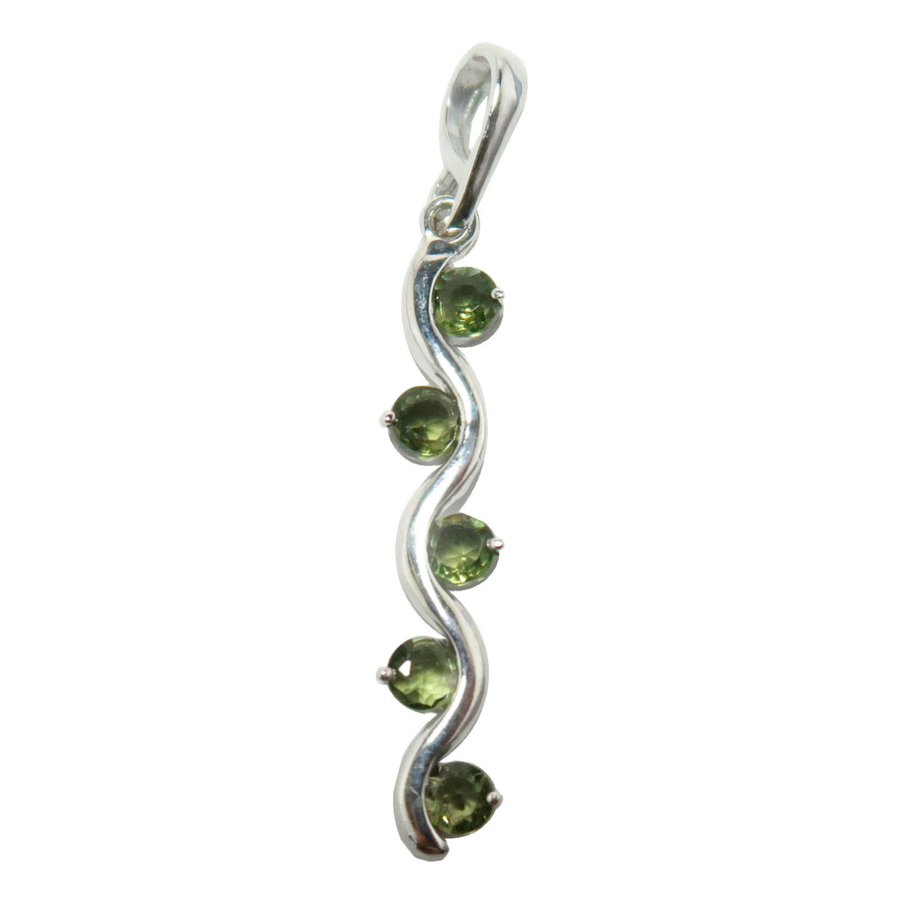 Moldavite Pendant Constellation Lyra Sterling Silver