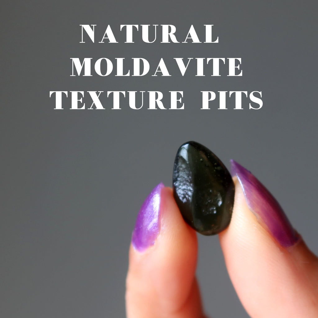Moldavite Polished Green Tektite Soul Star Chakra Gem