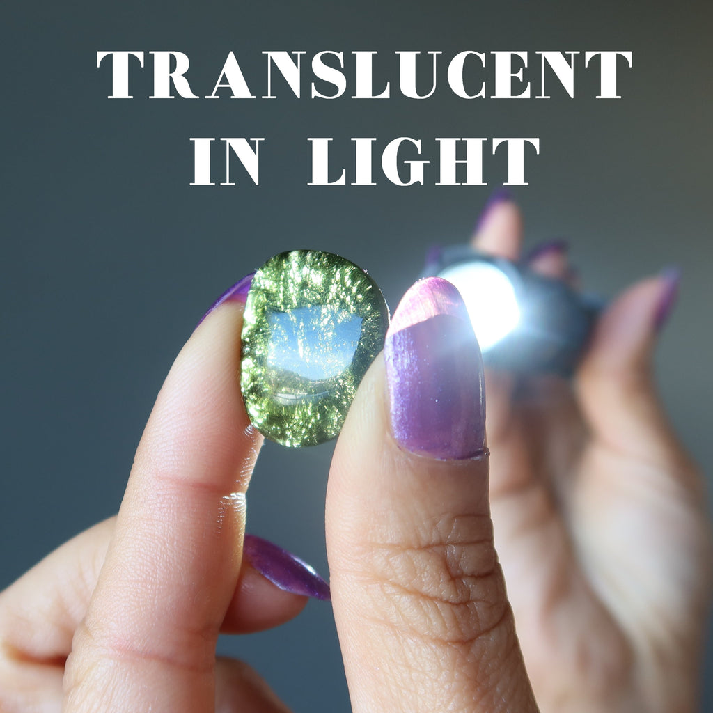Moldavite Polished Green Tektite Soul Star Chakra Gem