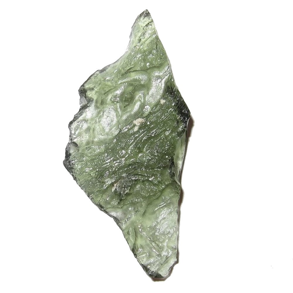 Moldavite Green Tektite Call of Karma Slim Slice