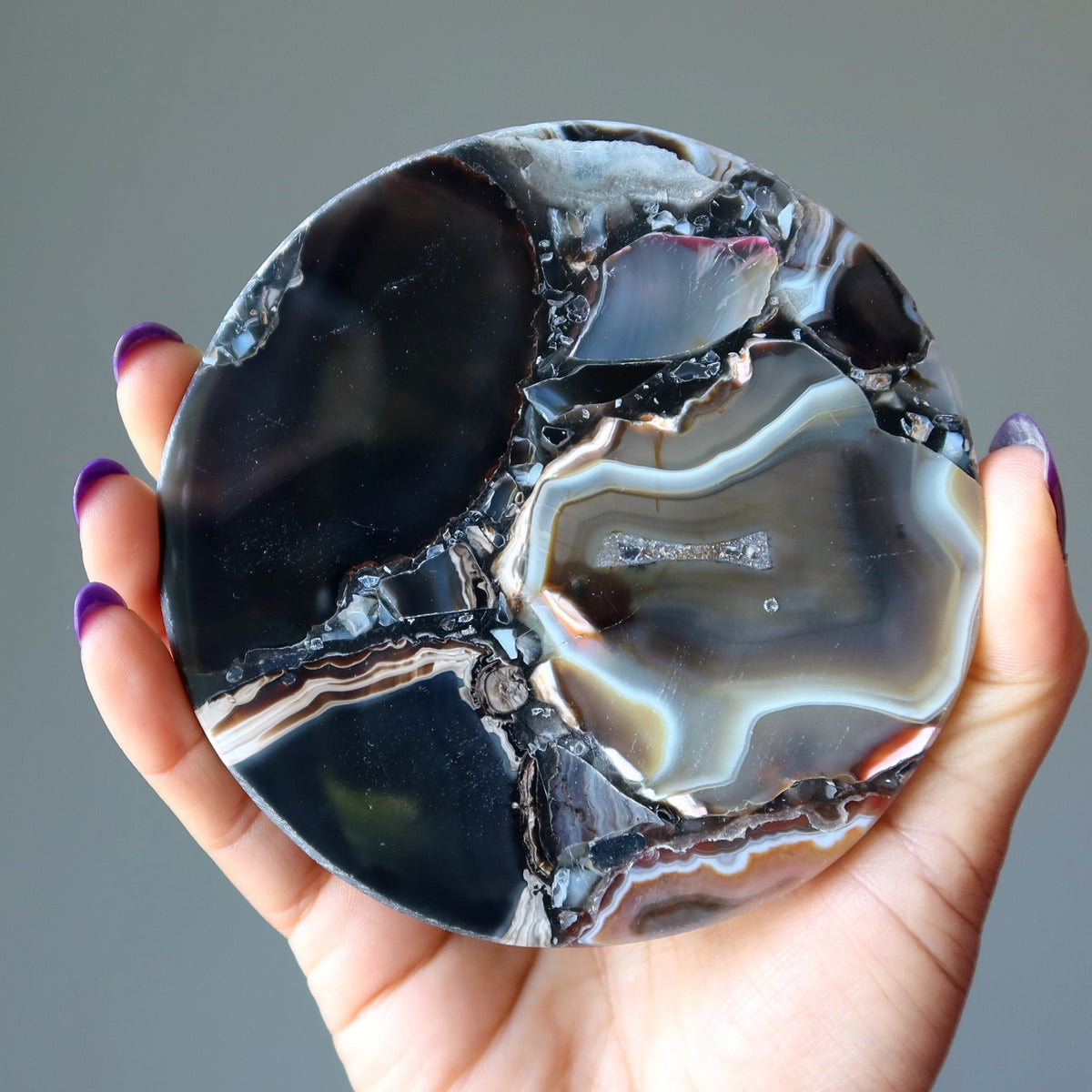 Onyx Coaster Black Stone