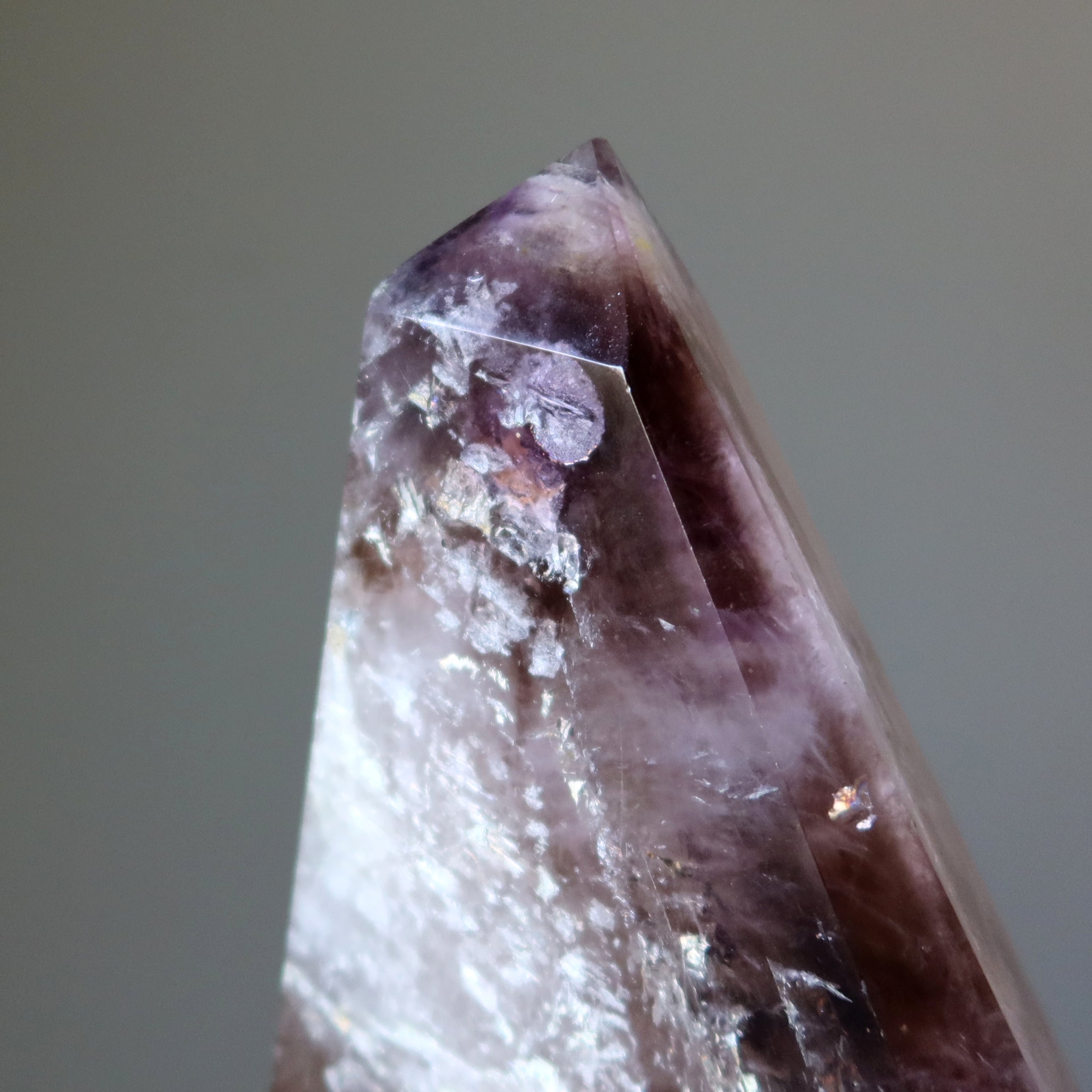 Quartz Showpiece Amethyst Smoky Crystal Trifecta