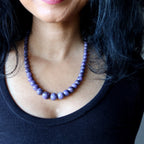 Sugilite Necklace Purple Faceted Gem Sterling Silver