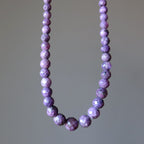 Sugilite Necklace Purple Faceted Gem Sterling Silver