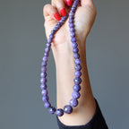 Sugilite Necklace Purple Faceted Gem Sterling Silver