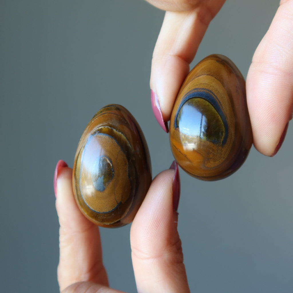 Tigers Eye Egg Hematite Iron Strong Power of Earth Crystal