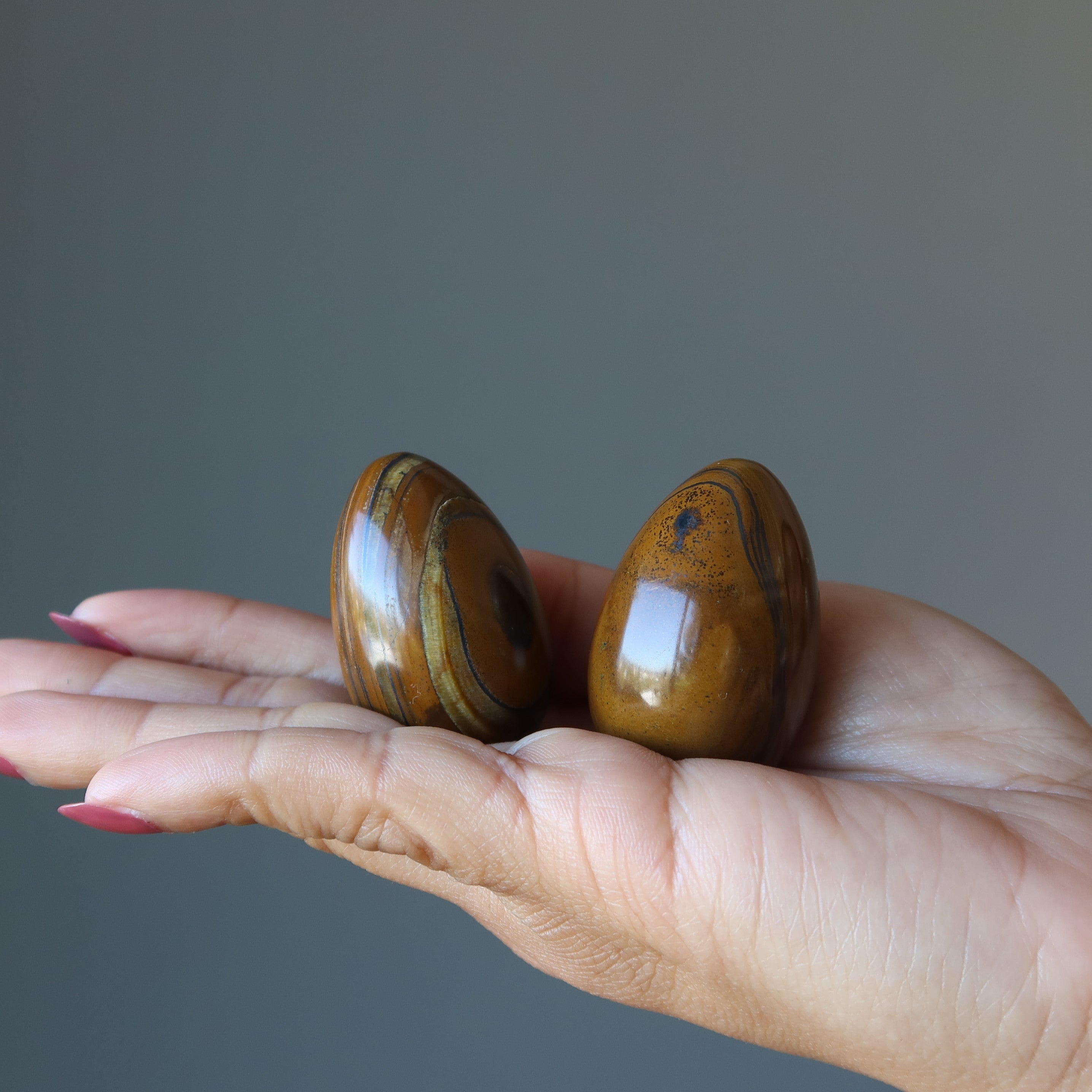 Tigers Eye Egg Hematite Iron Strong Power of Earth Crystal