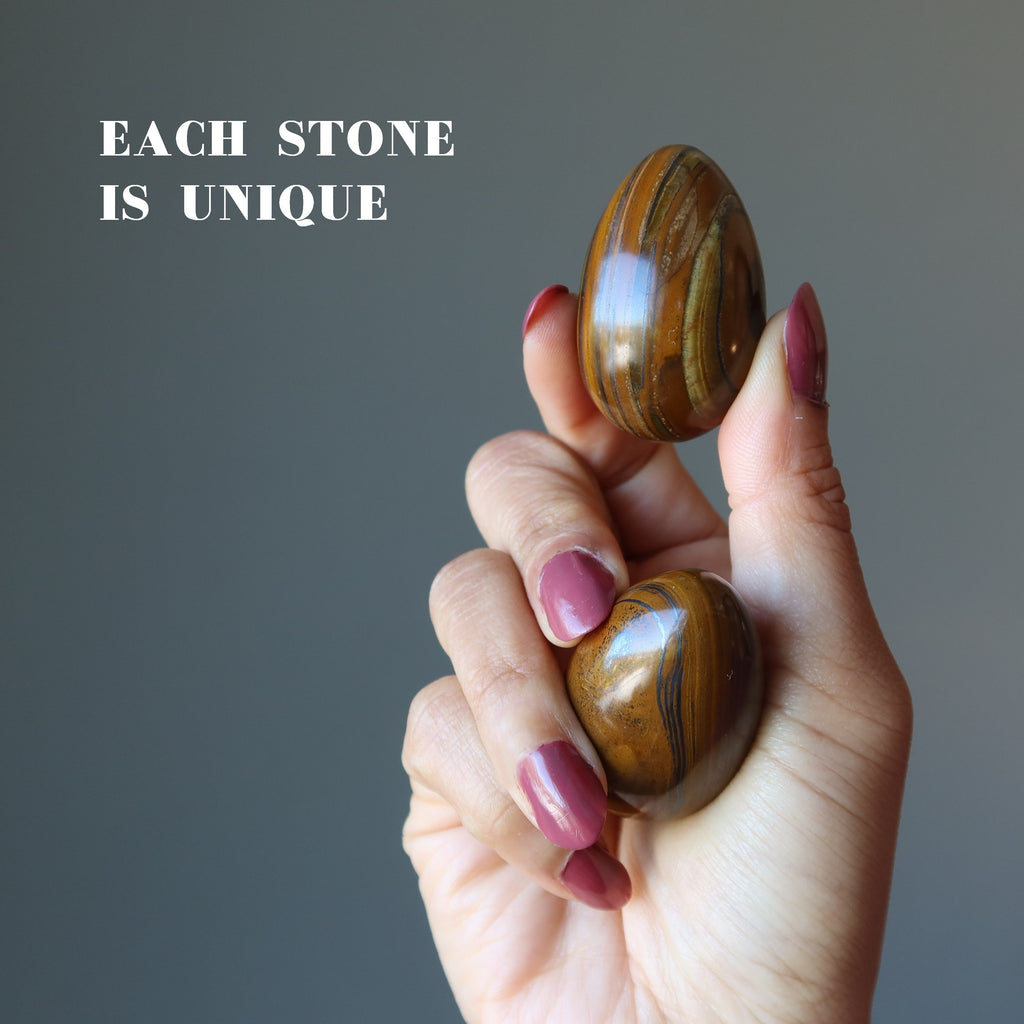 Tigers Eye Egg Hematite Iron Strong Power of Earth Crystal