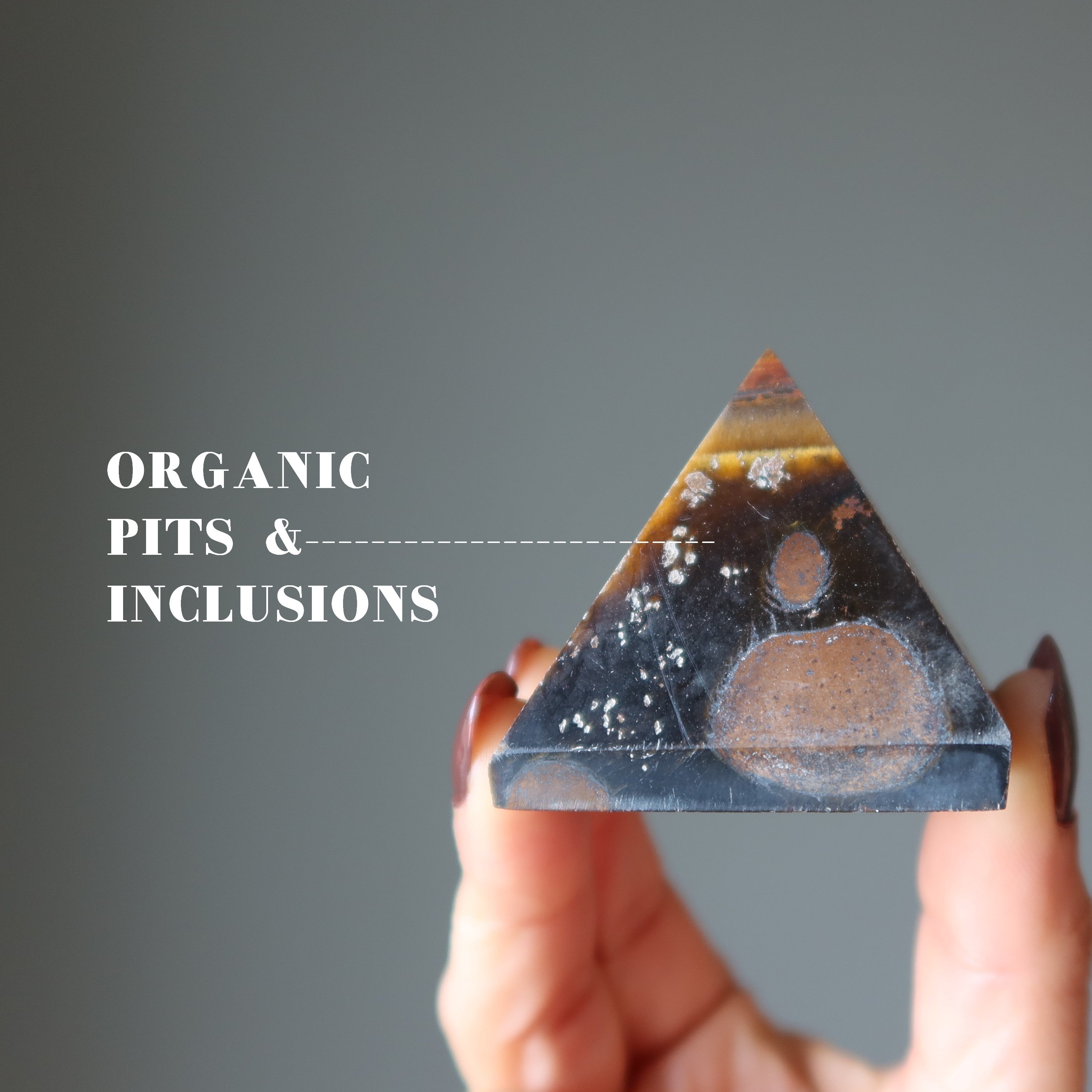 Tigers Eye Pyramid Peak Power Stone Business Success