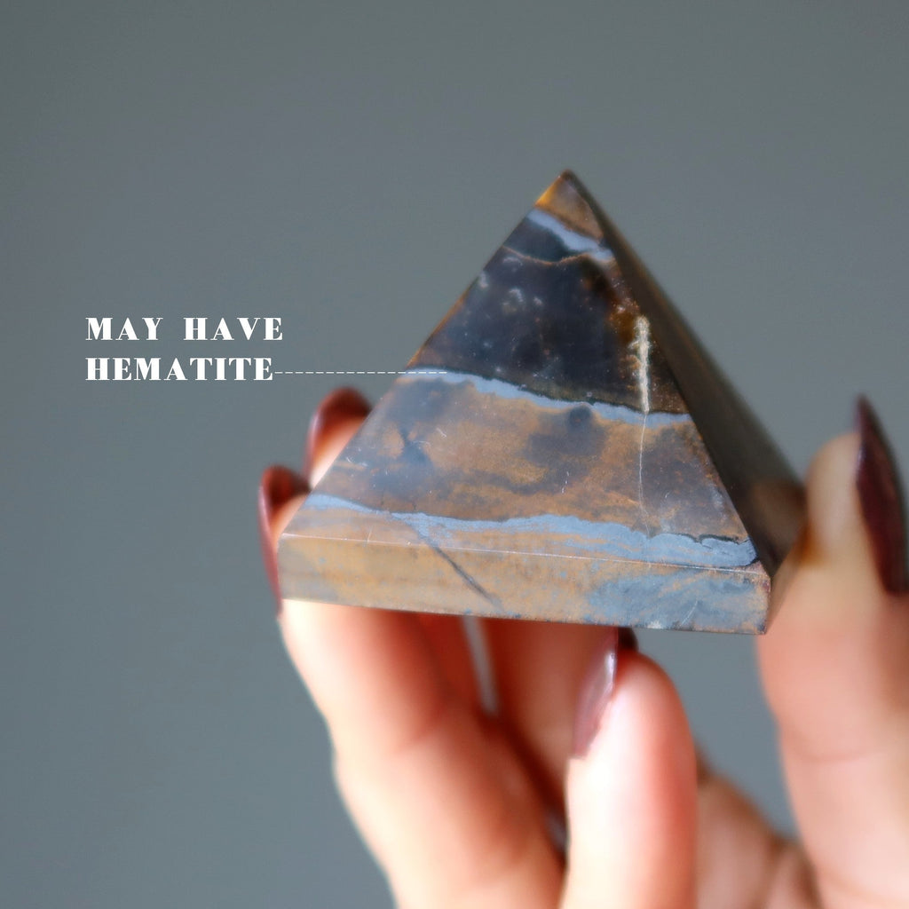 Tigers Eye Pyramid Peak Power Stone Business Success