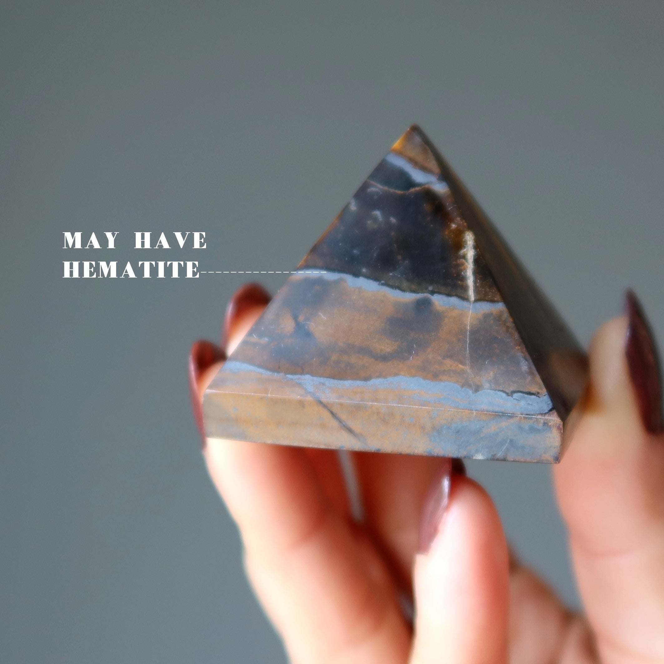 Tigers Eye Pyramid Peak Power Stone Business Success