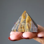 Tigers Eye Pyramid Peak Power Stone Business Success