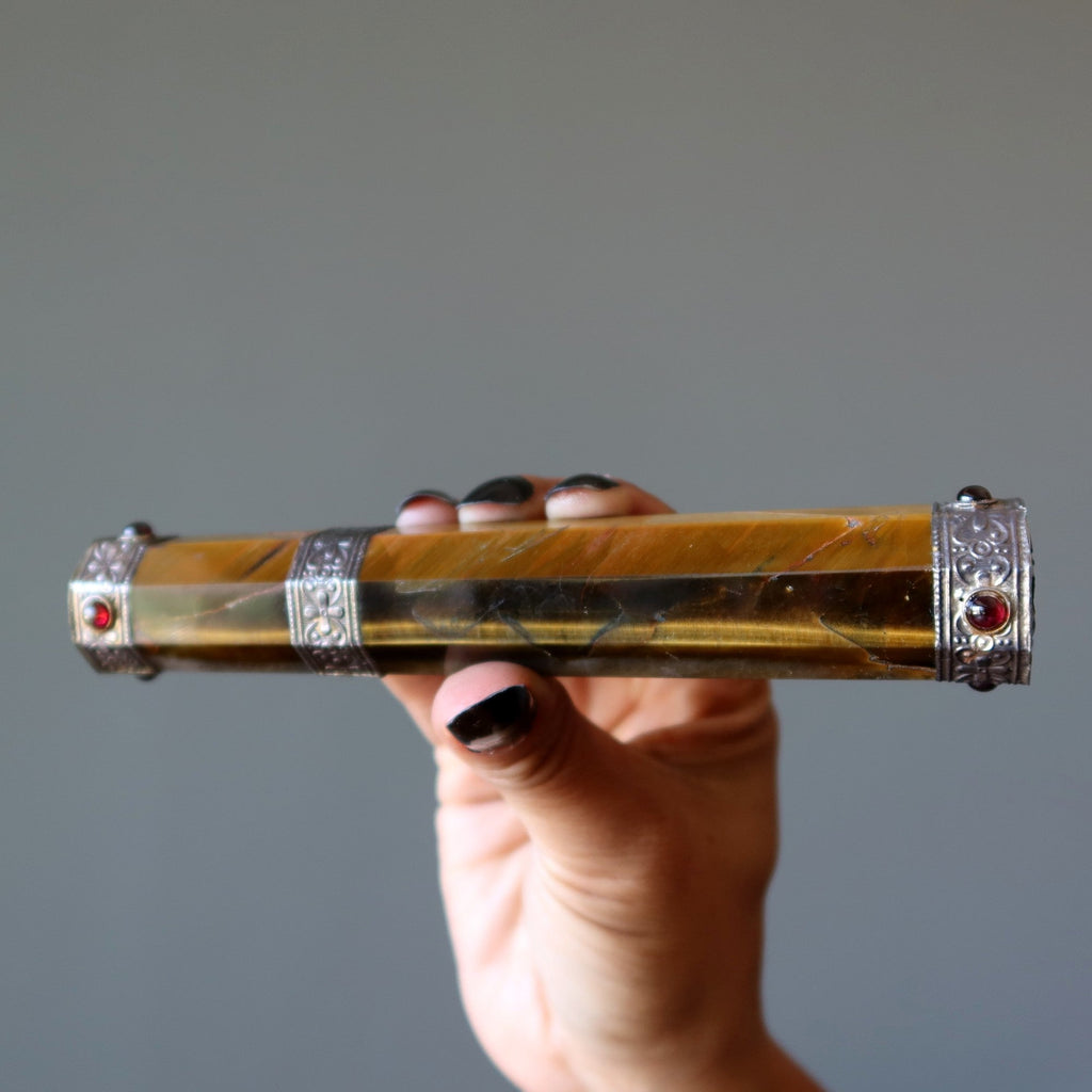 Tigers Eye Rod Wand Wounded Warrior Stone