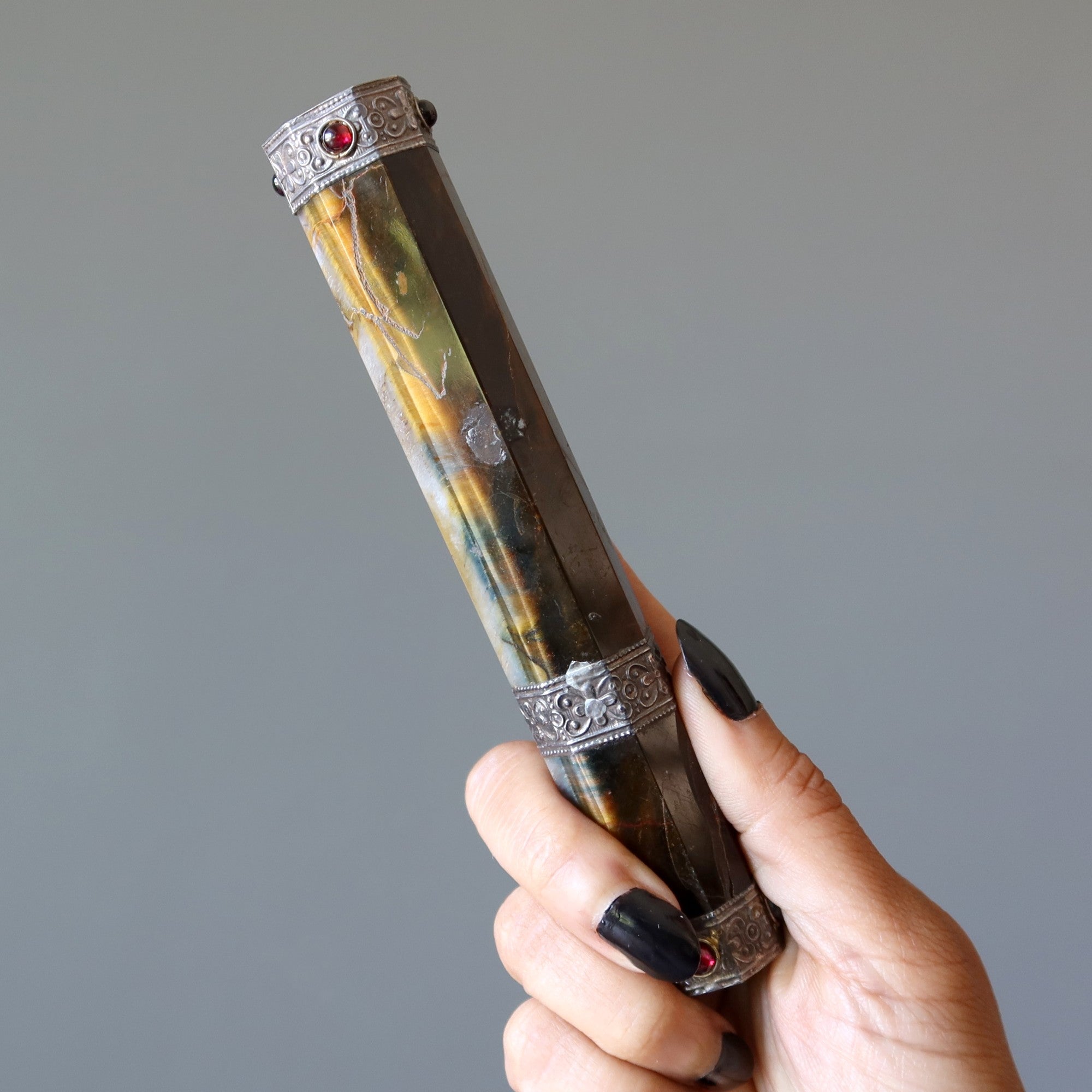 Tigers Eye Rod Wand Wounded Warrior Stone